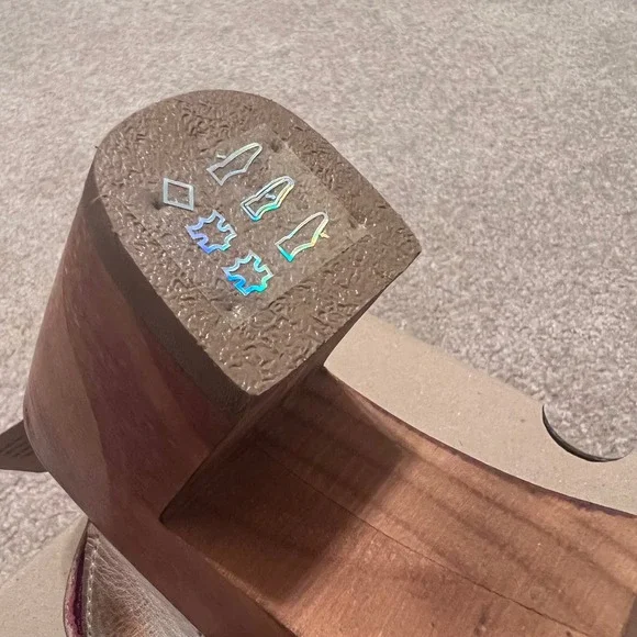 Bed Stu Women M 6 Leather Platform Sandals Clogs - Picture 9 of 9